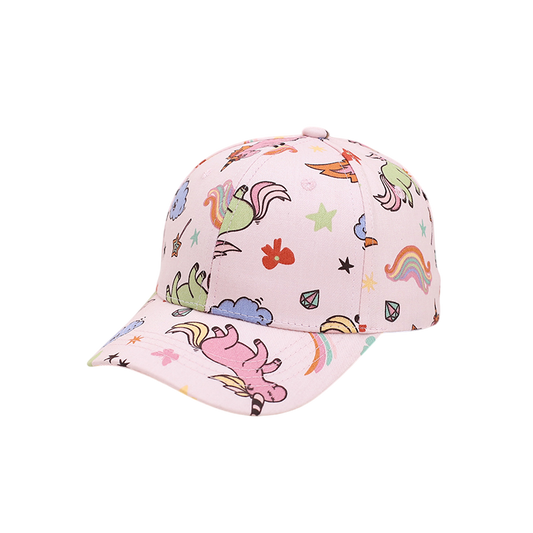 IGO2508401 Unicorn and Rainbow Printed Baseball Cap