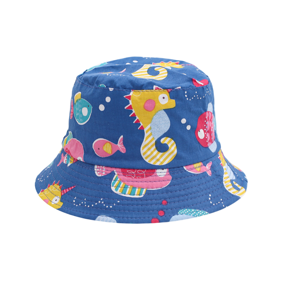 IGO2508411 Blue Marine Life Printed Bucket Hat