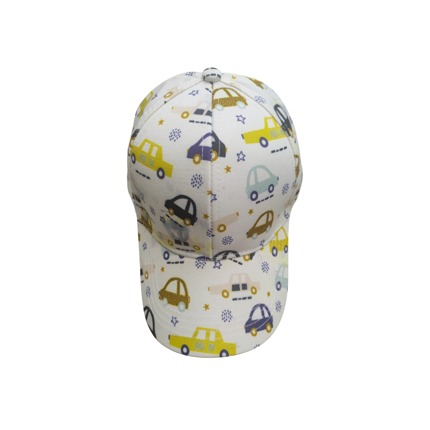 IGO2508415 Cartoon Car Print White Baseball Cap
