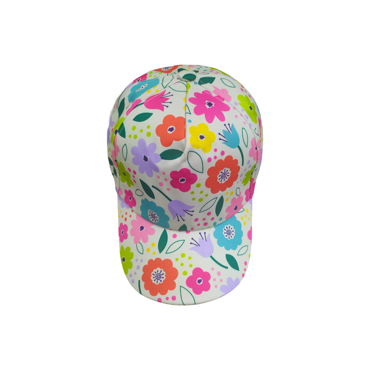 IGO2508416 Colorful Floral Print Light Grey Baseball Cap