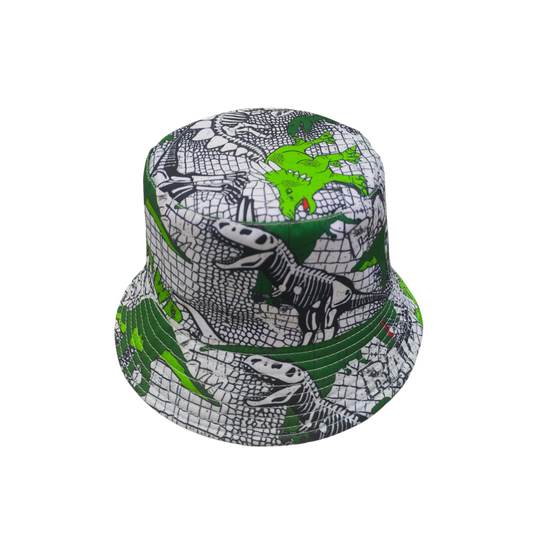 IGO2508422 Dinosaur Skeleton Pattern Bucket Hat