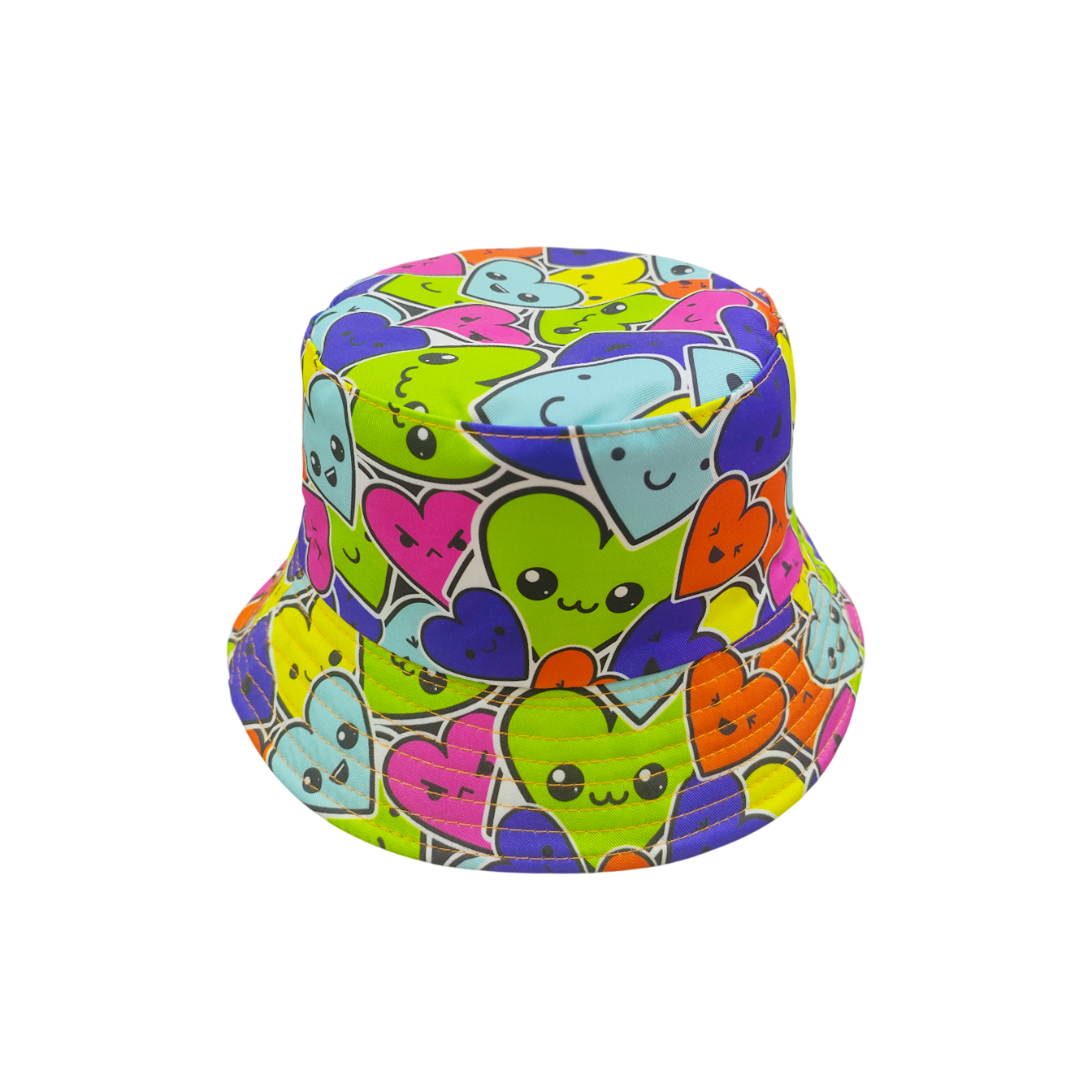 IGO2508423 Colorful Heart Emoji Bucket Hat