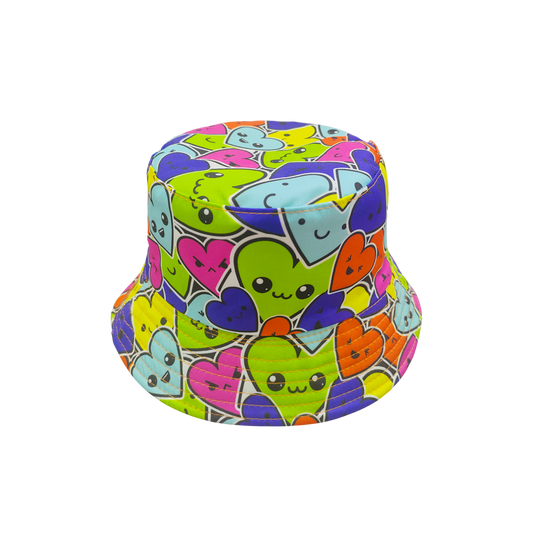 IGO2508423 Colorful Heart Emoji Bucket Hat