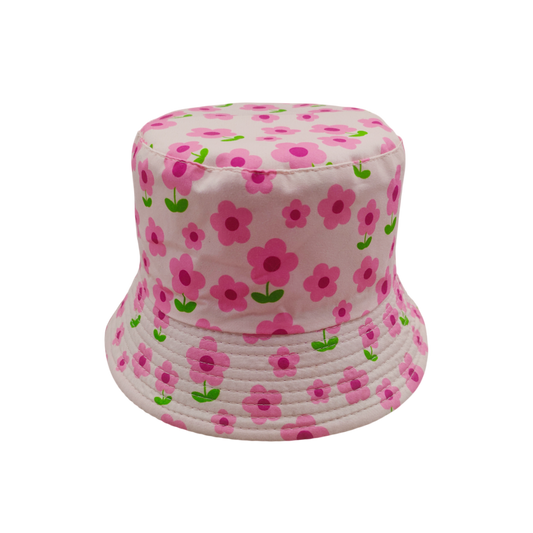 IGO2508428 Pink Floral Pattern Bucket Hat