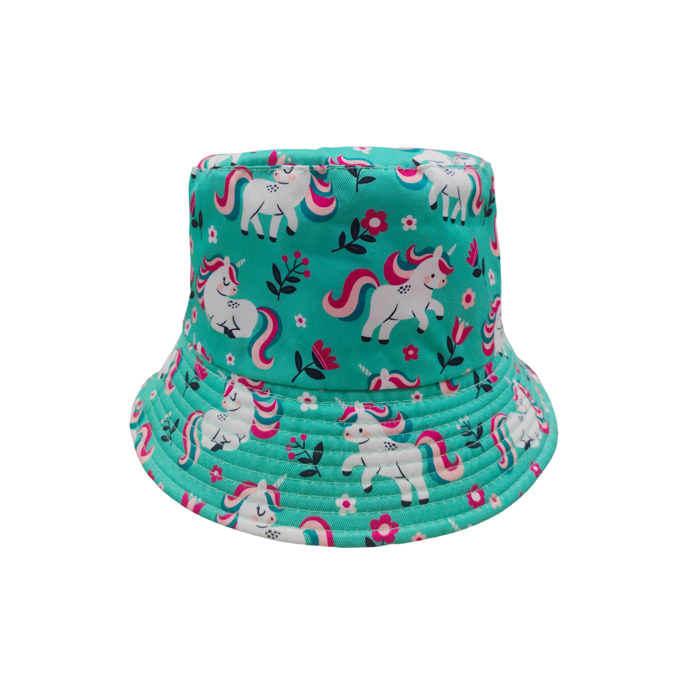IGO2508430 Unicorn and Floral Pattern Bucket Hat
