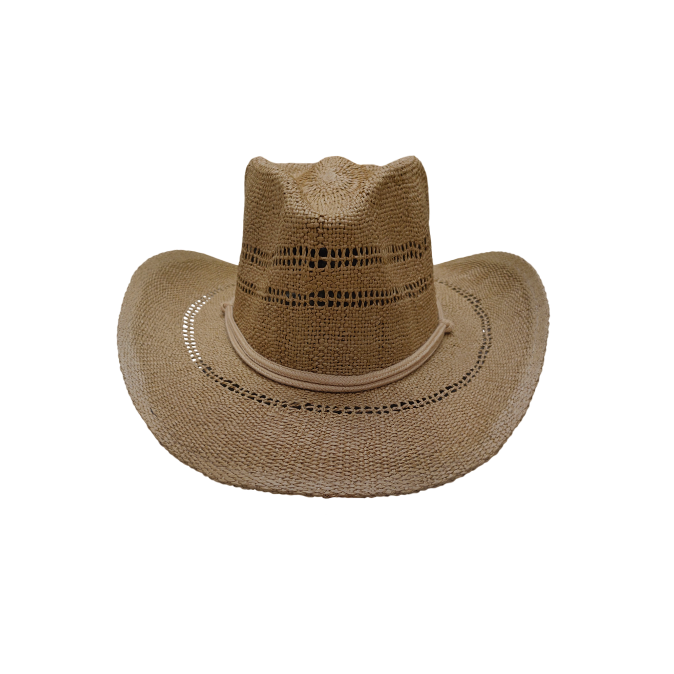 IGO2508433 Light Brown Straw Fedora Hat
