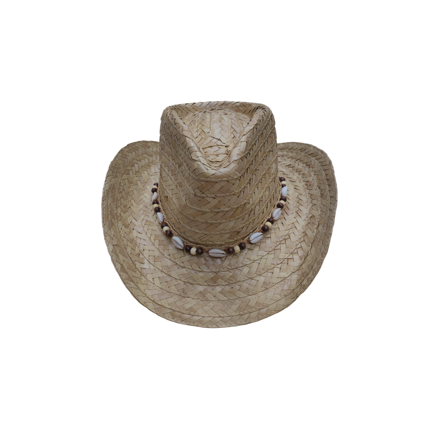 IGO2508438 Shell Bead Band Straw Fedora Hat