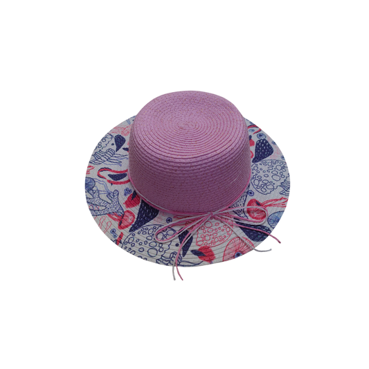 IGO2508457 Marine Life Print Short Brim Sun Hat