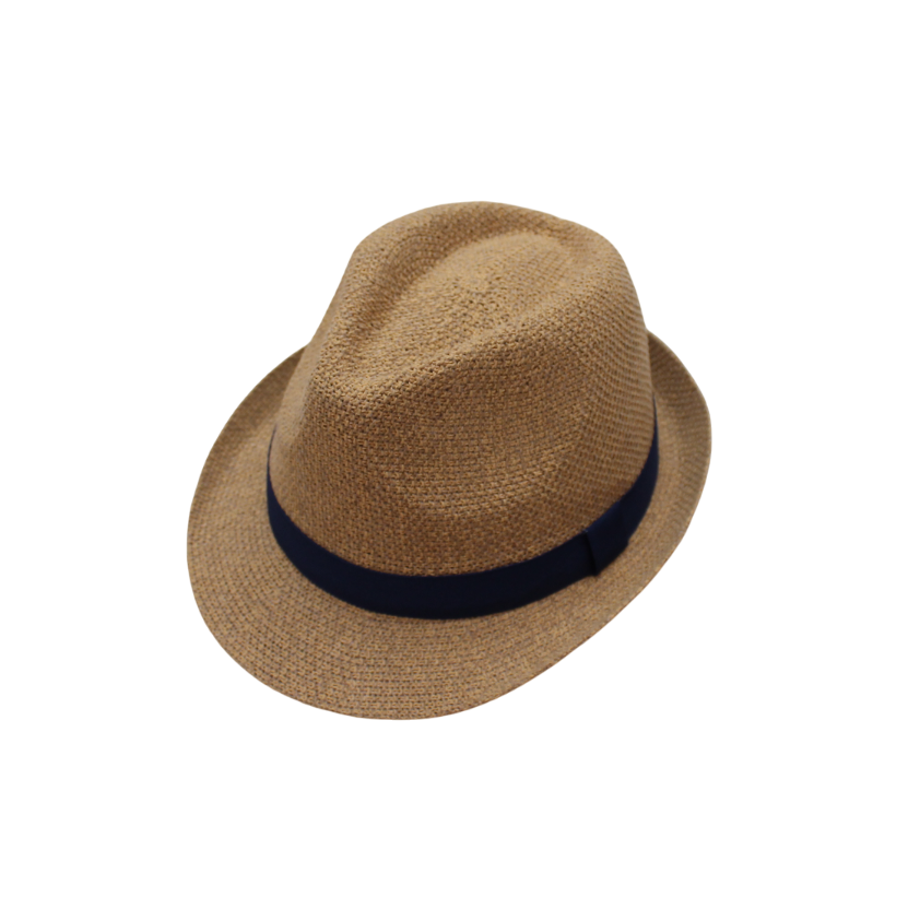 IGO2508275 Minimalist Ribbon Woven Trilby Hat