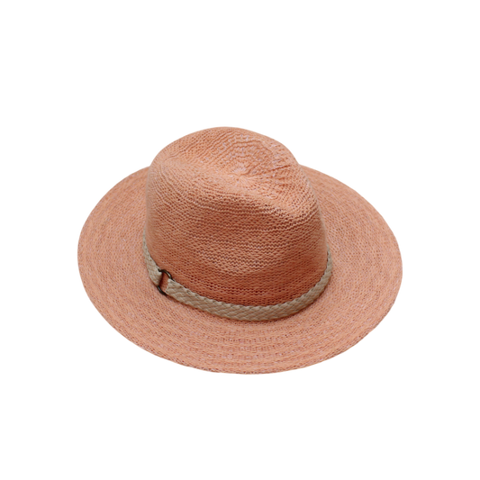 IGO2508276 Woven Belt - Buckle Wide - Brim Straw Fedora