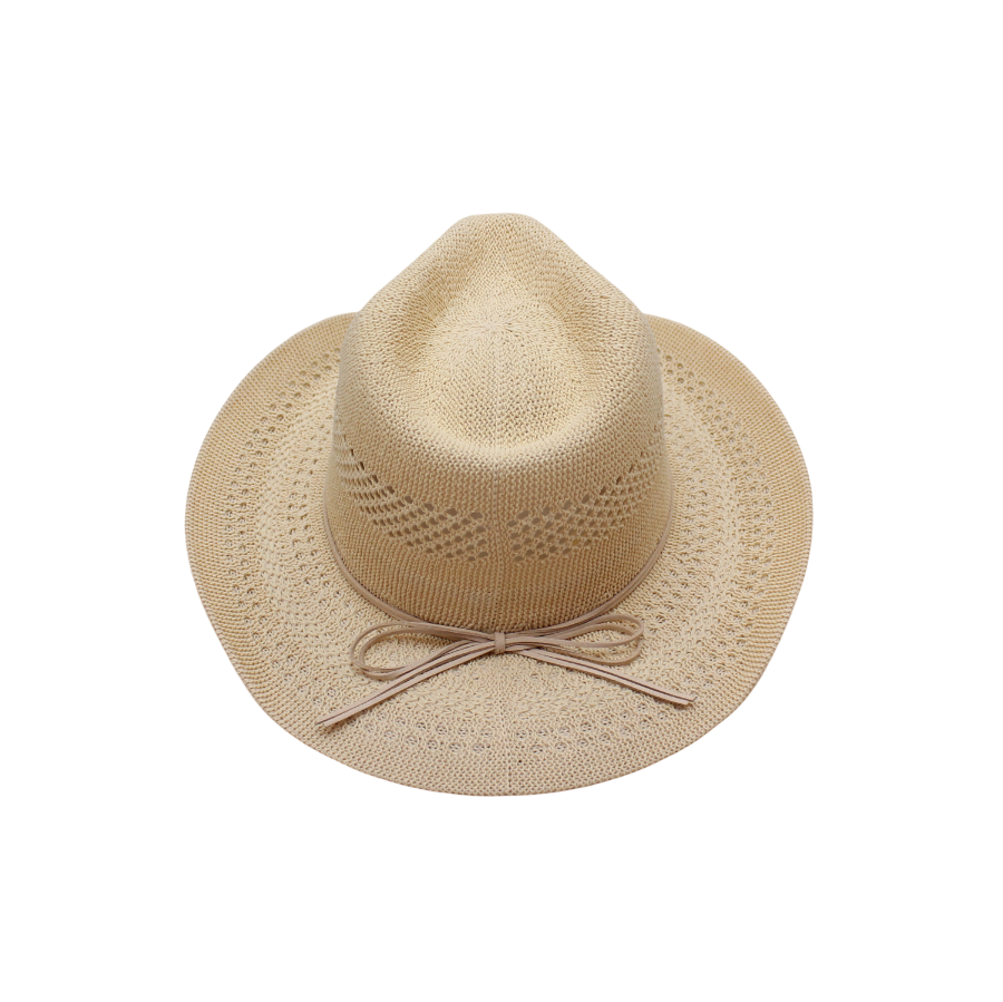 IGO2508278 Metal Chain Woven Straw Fedora