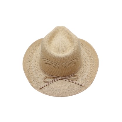 IGO2508278 Metal Chain Woven Straw Fedora