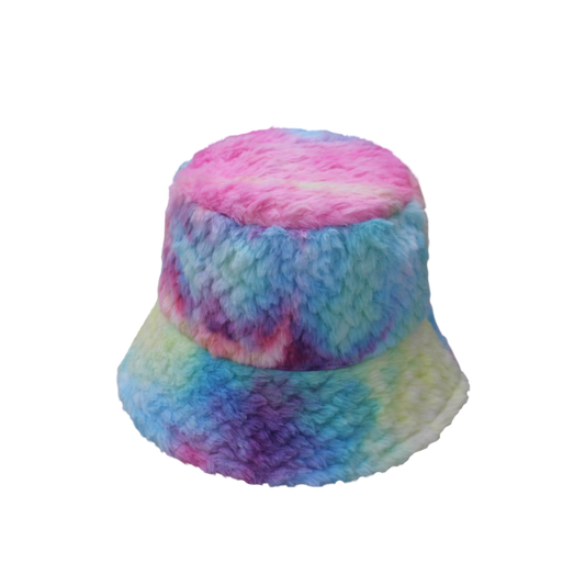 IGO2508290 Rainbow Tie - Dye Plush Fashion Hat
