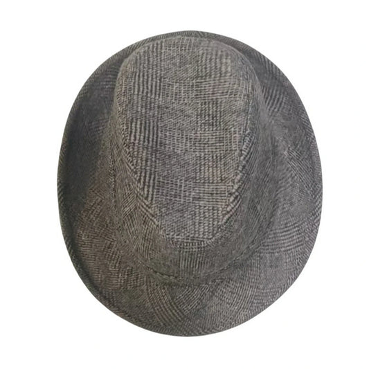 Trilby Hat | Classic Plaid Vintage Style – Grey