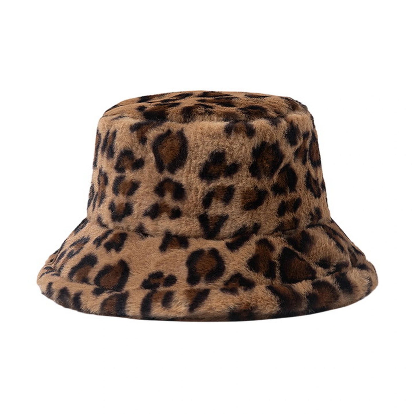 Fashion Hat | Leopard Print Faux Fur Design – Brown