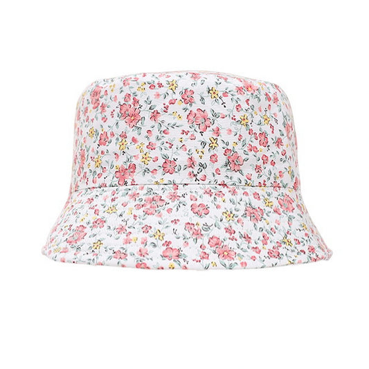 Patterned Bucket Hat | Kids All-Over Floral Print – Pink