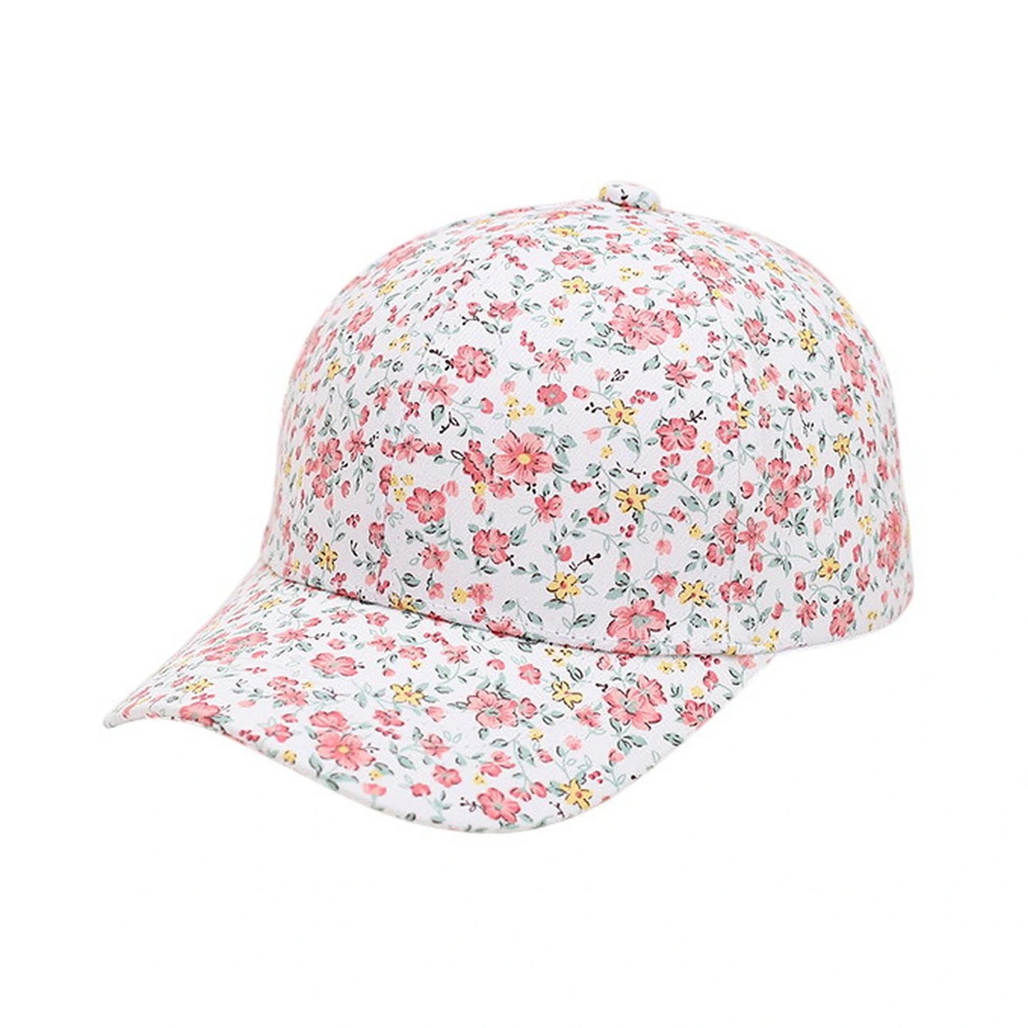 Patterned Baseball Cap | Kids Floral Print Cap – Pink