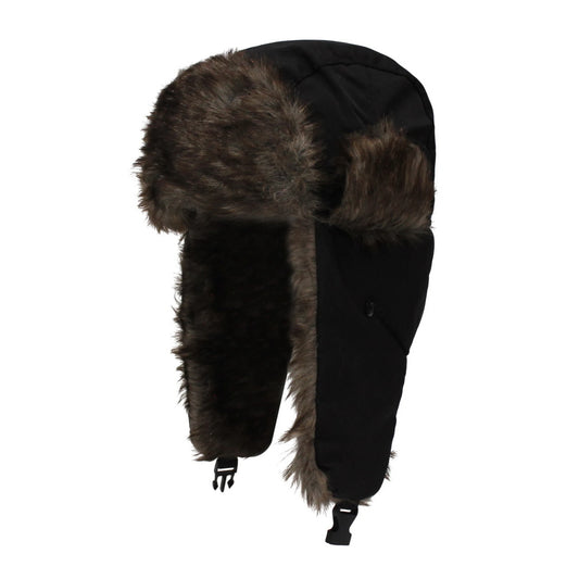 Trapper Hat | Faux Fur Trapper Hat – Black