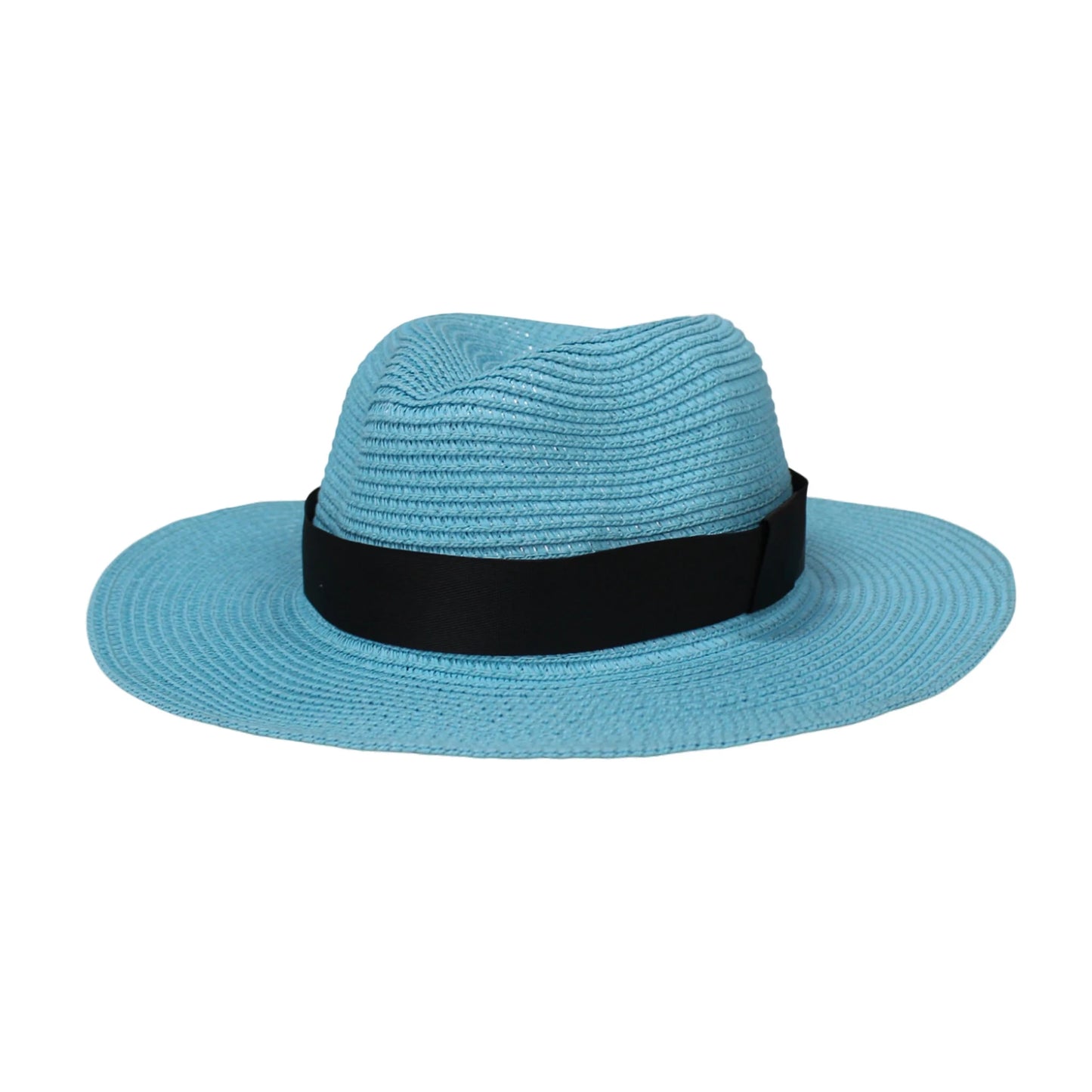 Straw Fedora Hat | Lightweight Woven Design – Blue