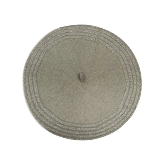Fashion Hat | Braided Trim Beret – Khaki