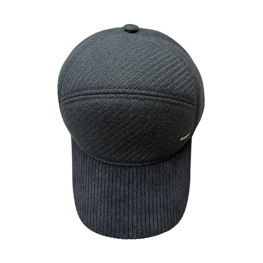Baseball Cap | Soft Textured Panel – Dark Grey