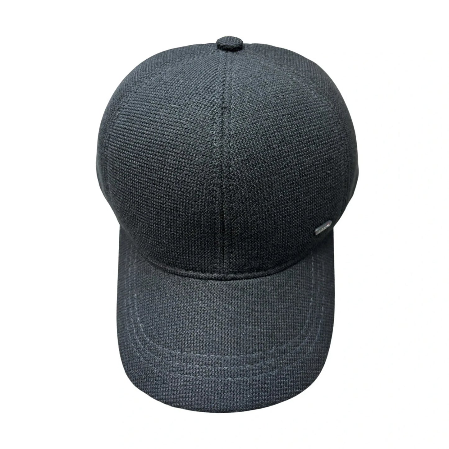 Baseball Cap | Fine Texture Minimalist – Black