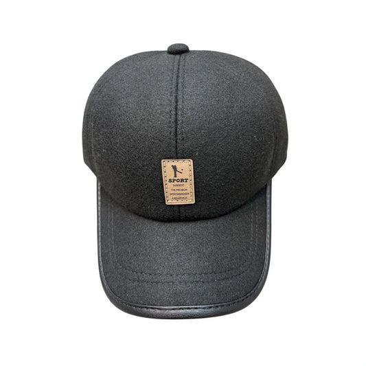 Baseball Cap | Minimalist Panel & Front Patch – Dark Grey
