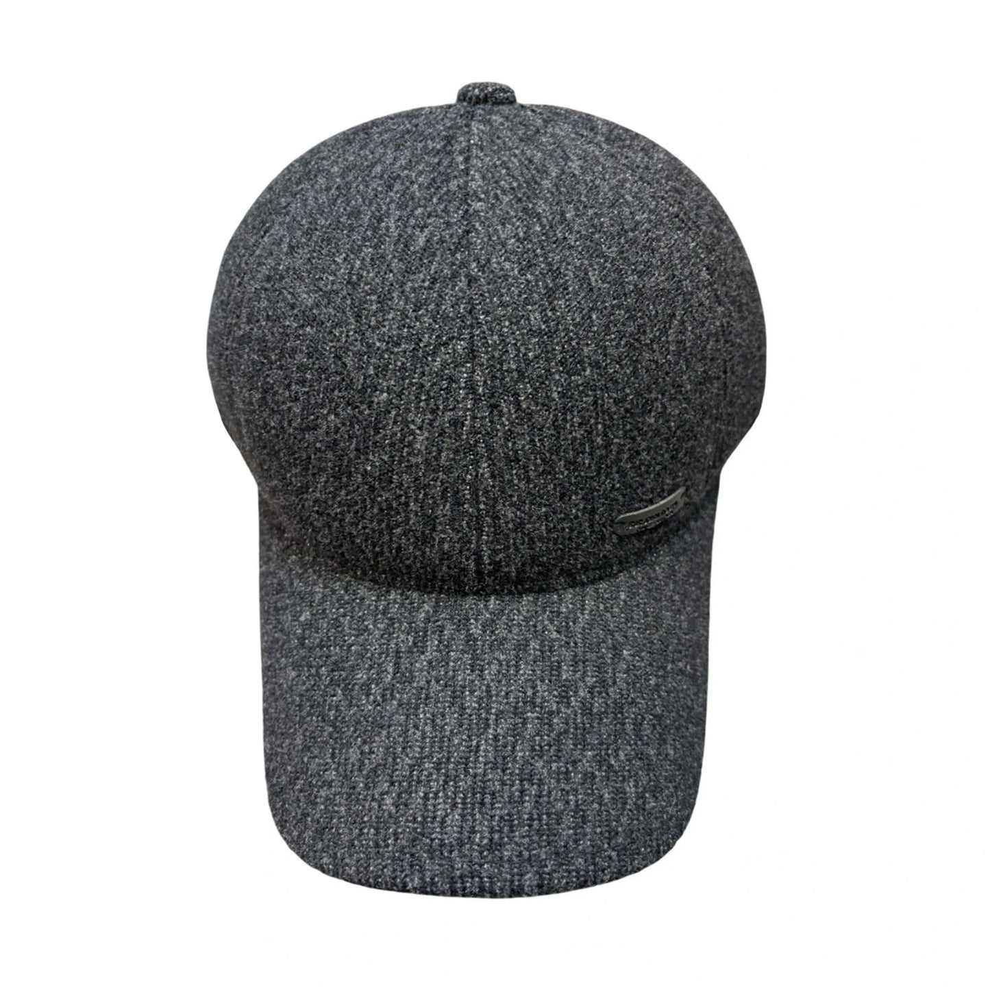 Baseball Cap | Fine Texture & Side Metal Detail – Dark Grey
