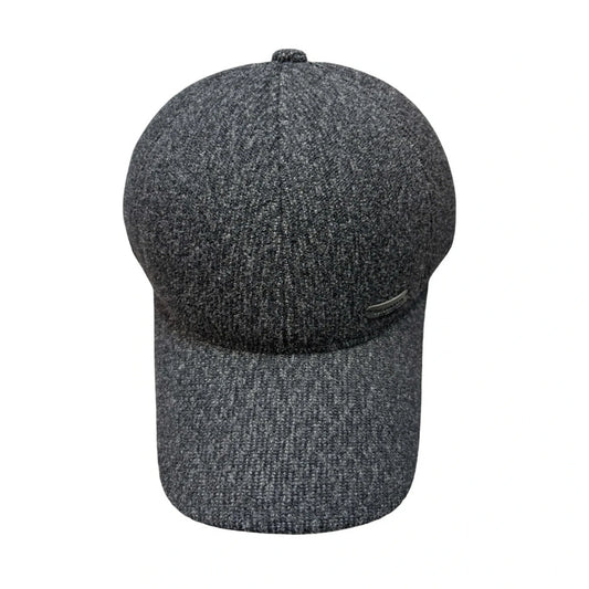 Baseball Cap | Fine Texture & Side Metal Detail – Dark Grey