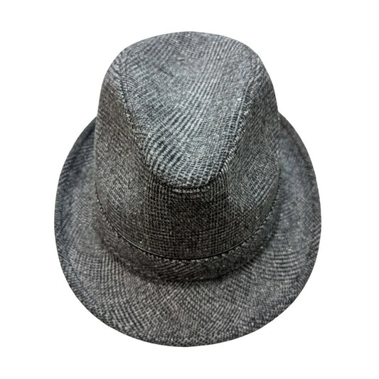 Trilby Hat | Sleek Contrast Band – Grey