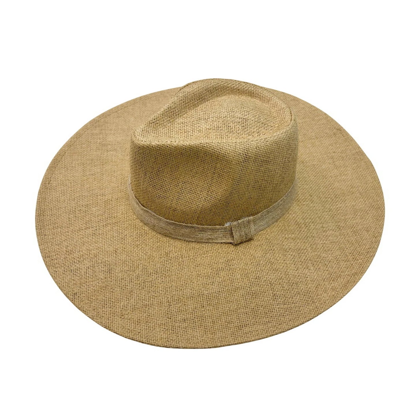 Straw Fedora Hat | Wide Brim Straw with Matching Band – Natural