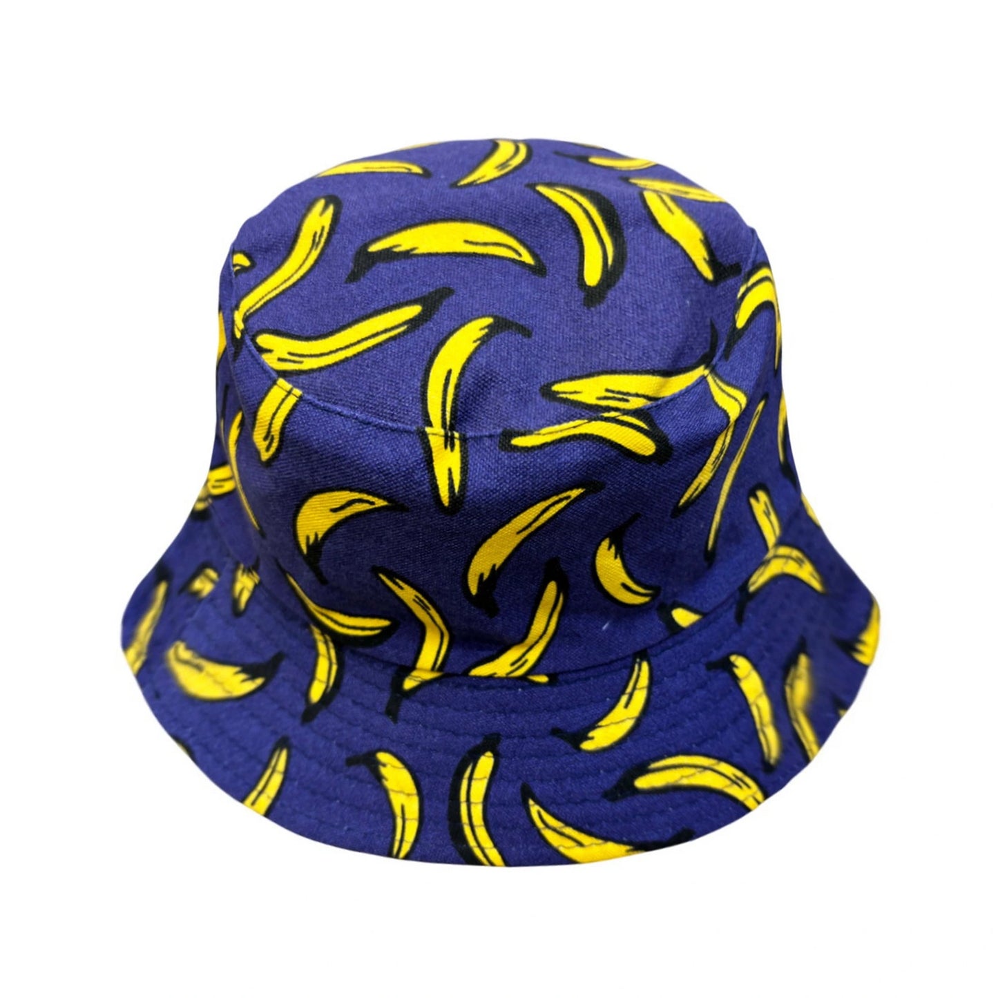 Patterned Bucket Hat | Blue Banana Print – Blue