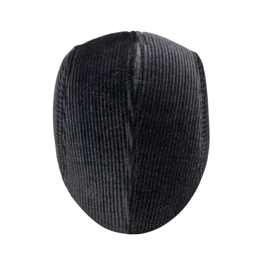 Flat Cap | Black Corduroy Flat Cap – Black