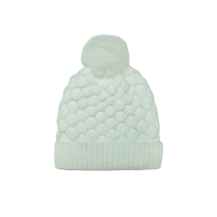 IGO2507452 Hollow Ball Pattern Basic Bobble Hat