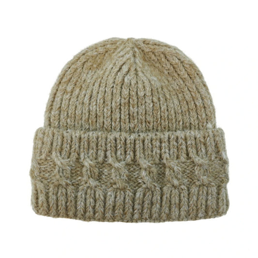 Ski Hat | Cable Ribbed Texture – Oatmeal
