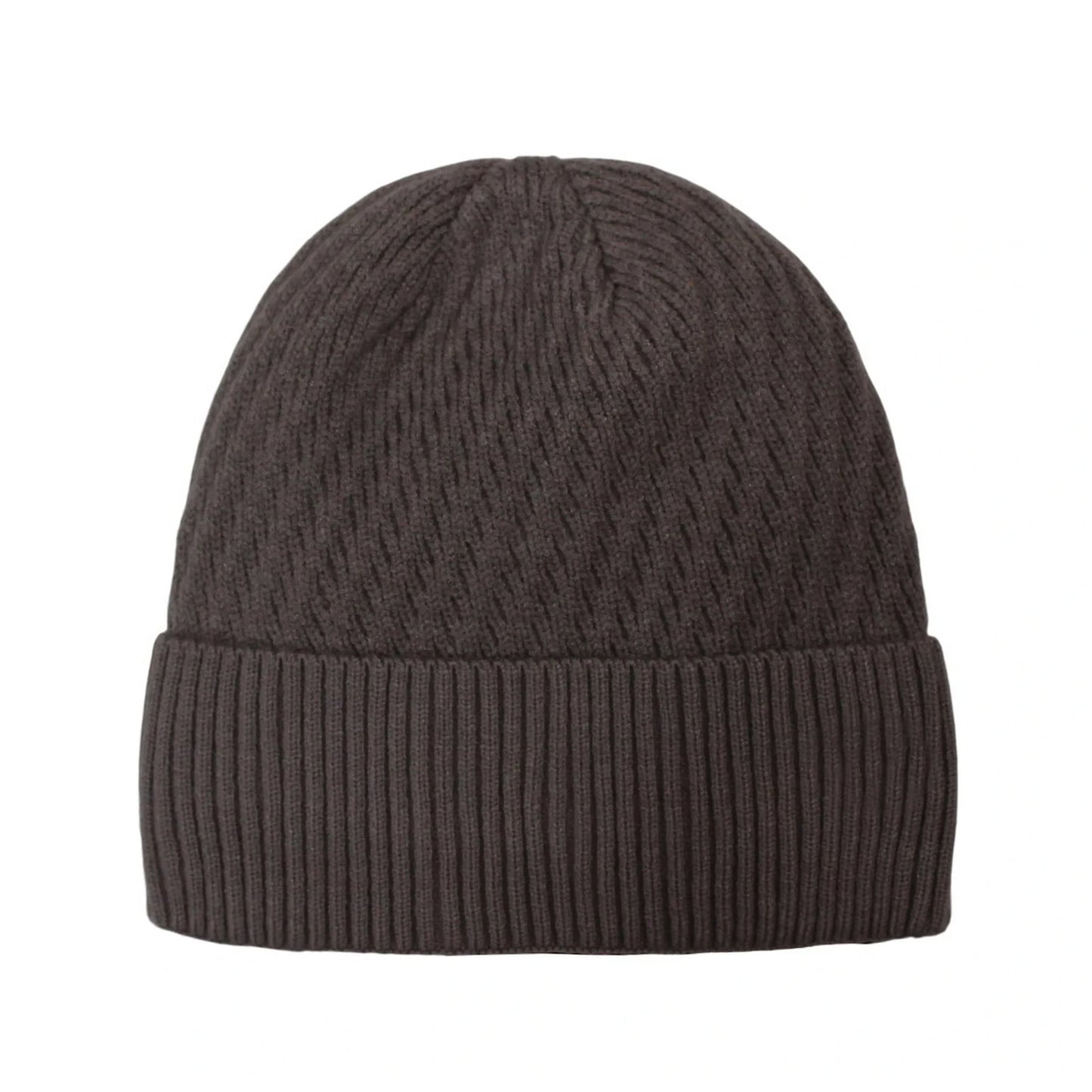 Ski Hat | Ribbed Knit Design – Dark Brown