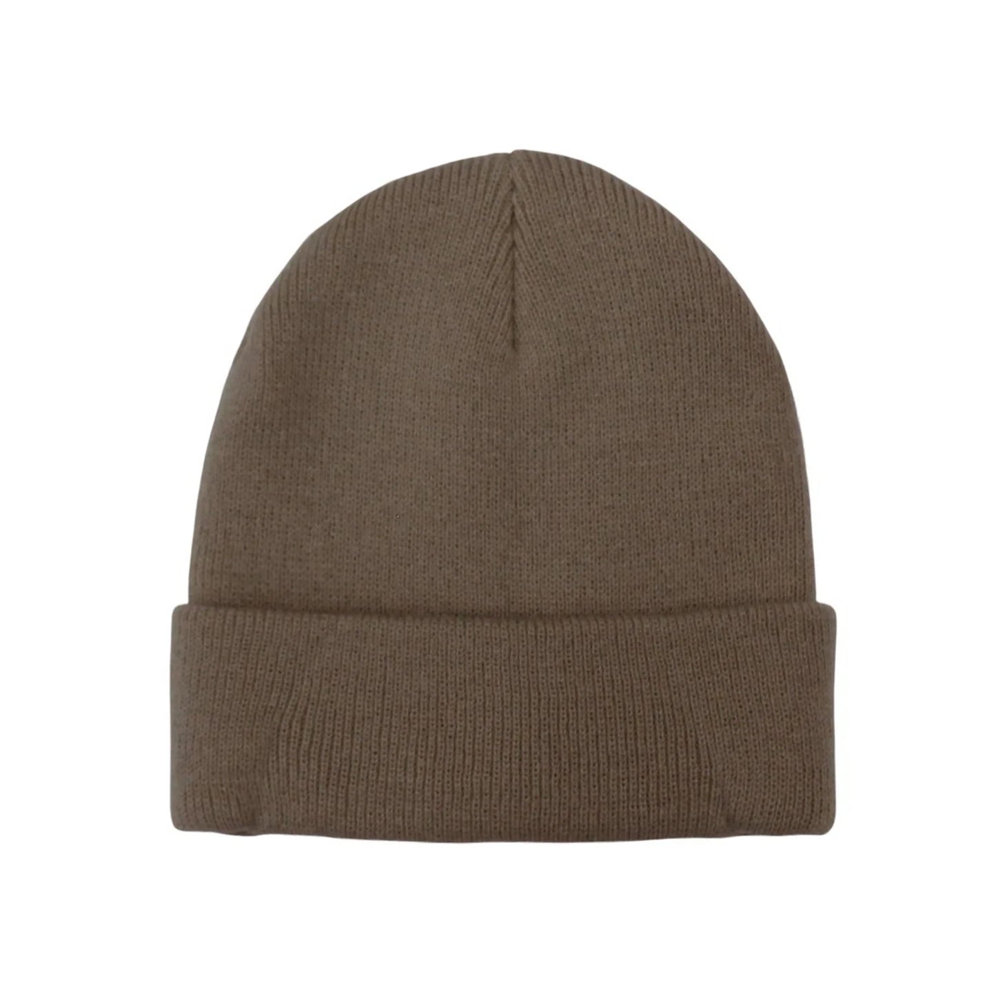 Ski Hat | Kids Solid Minimal Design – Light Brown