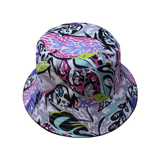 Patterned Bucket Hat | Abstract Graffiti Print – Multicolour