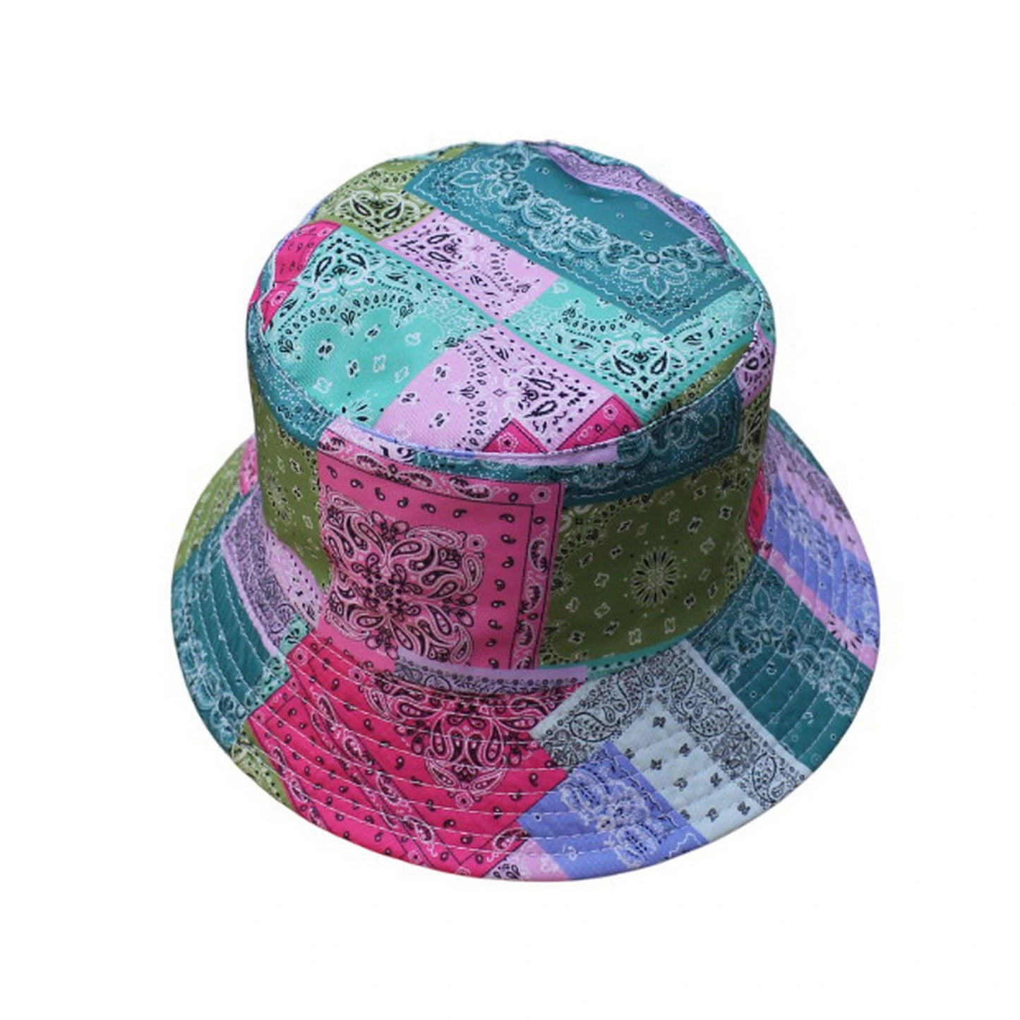 Patterned Bucket Hat | Patchwork Paisley – Multicolor Bandana