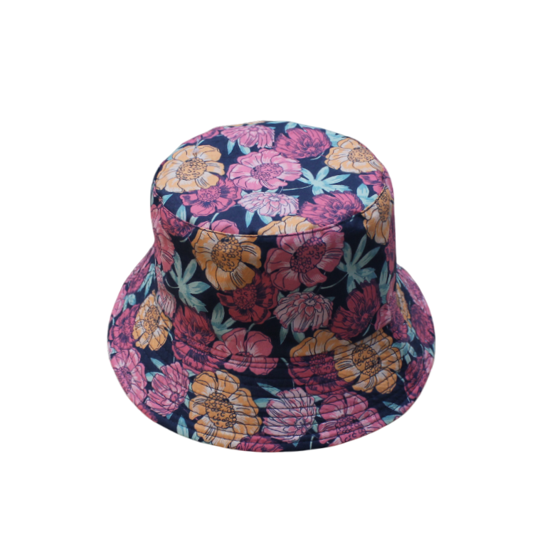 IGO2507494-2 Large Flower Printed Vintage Fisherman's Hat