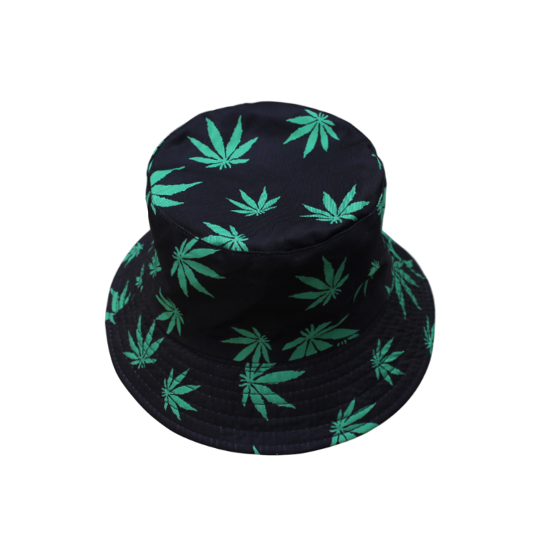 IGO2507494-9 Green Leaf Pattern Trendy Fisherman's Hat