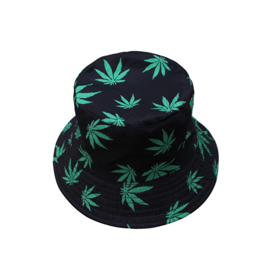 IGO2507494-9 Green Leaf Pattern Trendy Fisherman's Hat
