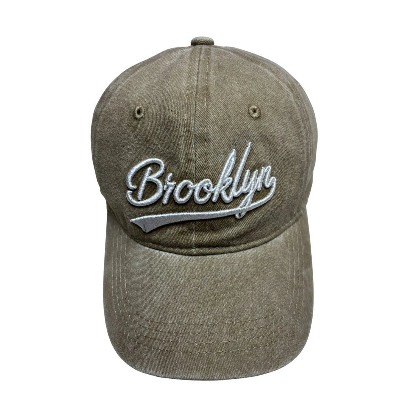 Baseball Cap | Vintage Washed & Script Embroidery – Khaki