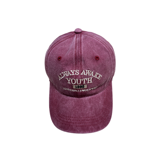 IGO2507496-5 “ALWAYS AWAKE YOUTH 1995 LOVE-CHALLENGE-SPIRIT” Washed Baseball Cap