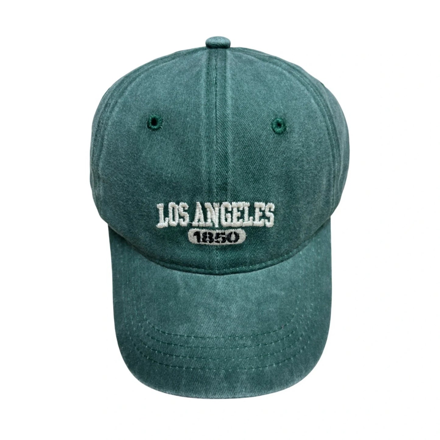 Baseball Cap | Vintage Washed & Compact Lettering – Green