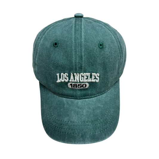 Baseball Cap | Vintage Washed & Compact Lettering – Green