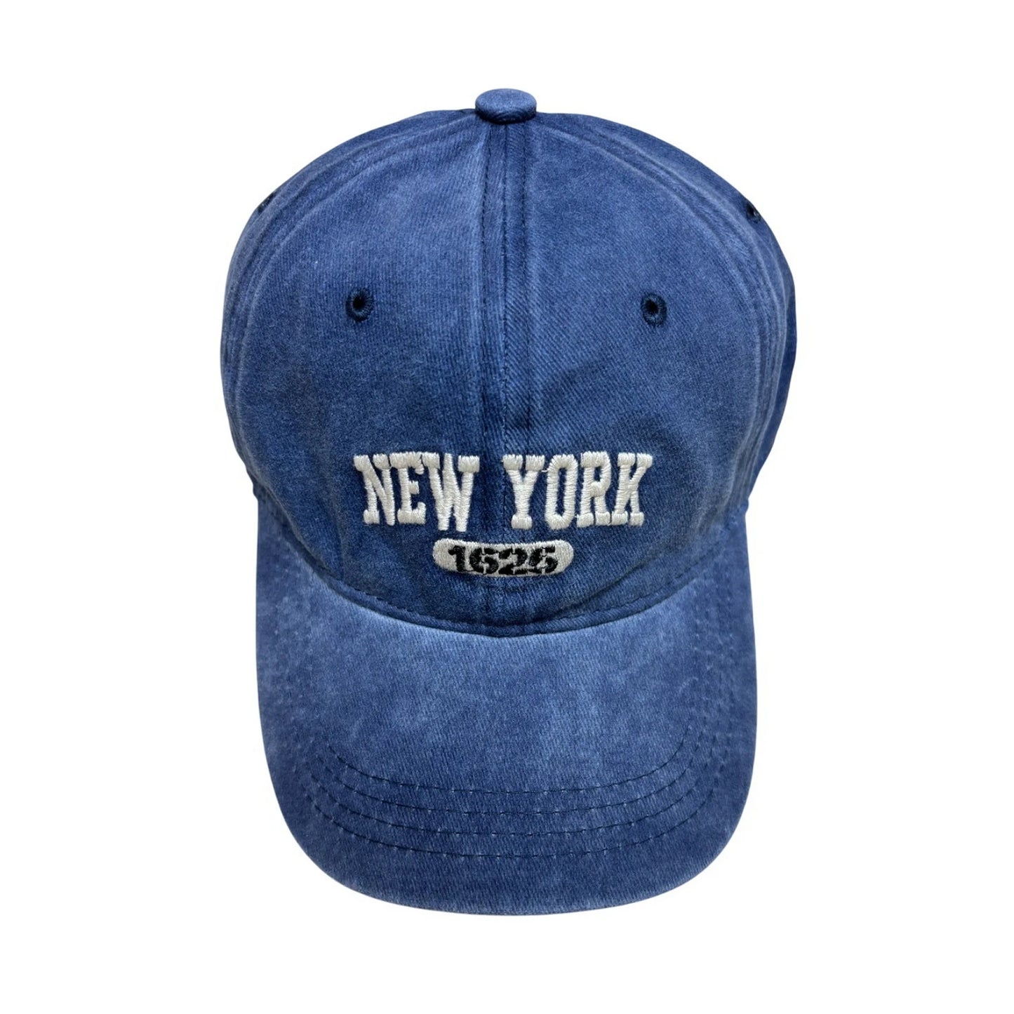 Baseball Cap | Vintage Washed & Embroidered Lettering – Blue