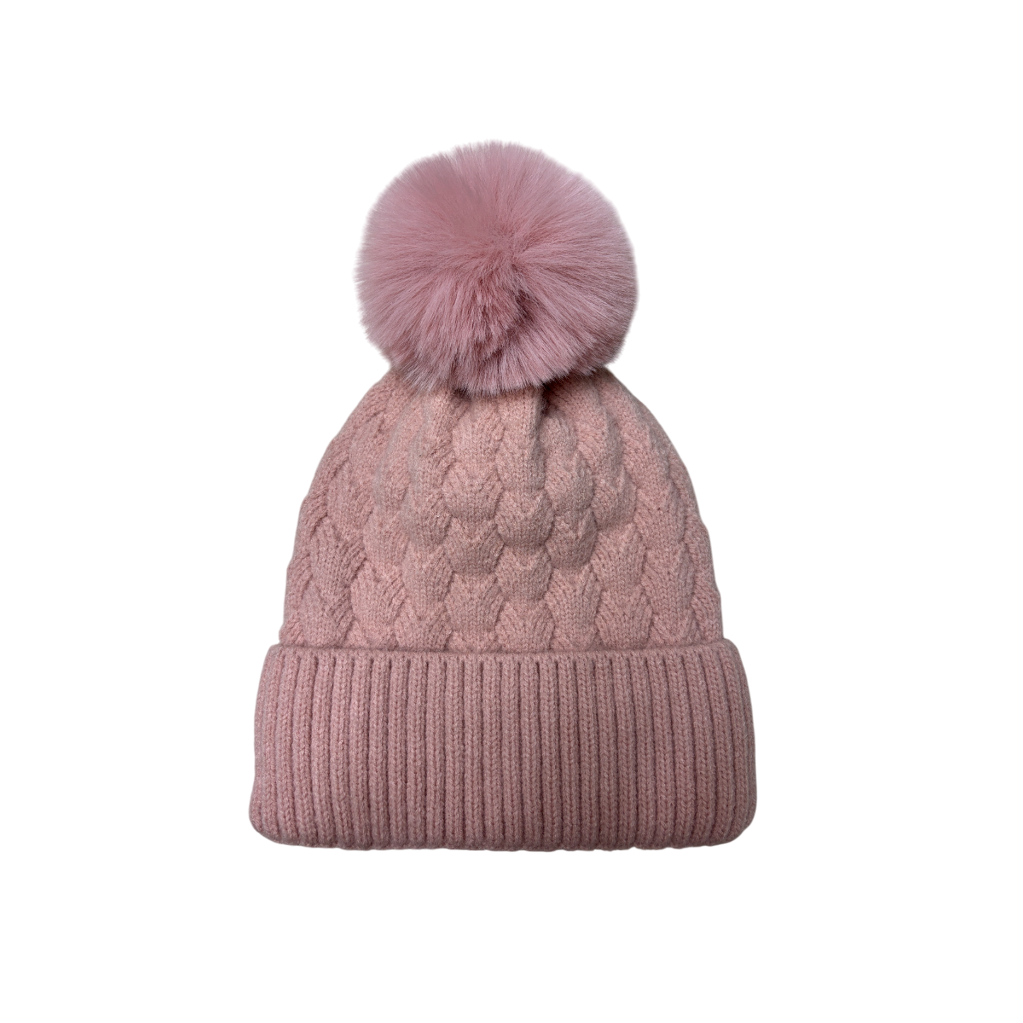 IGO2507499  Cable Knit Basic Bobble Hat