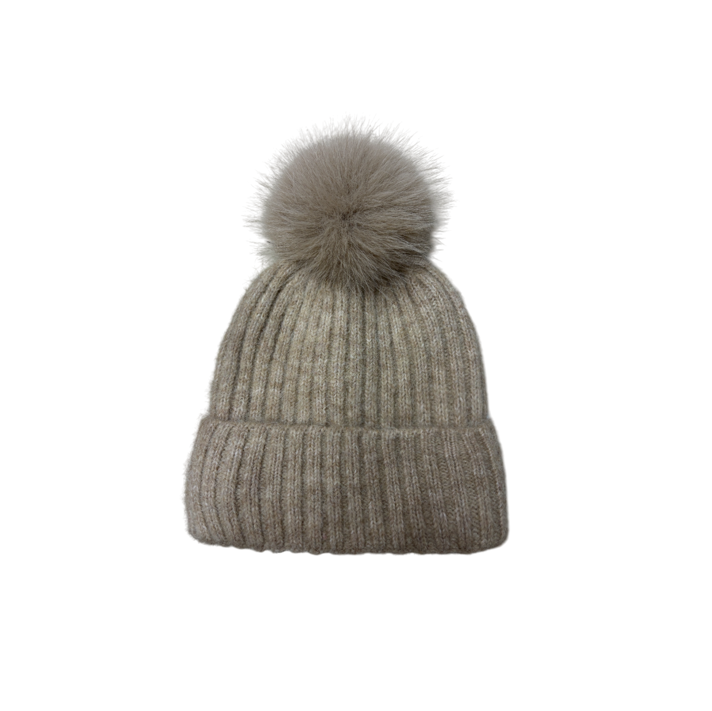 IGO2507500 Ribbed Knit Basic Bobble Hat