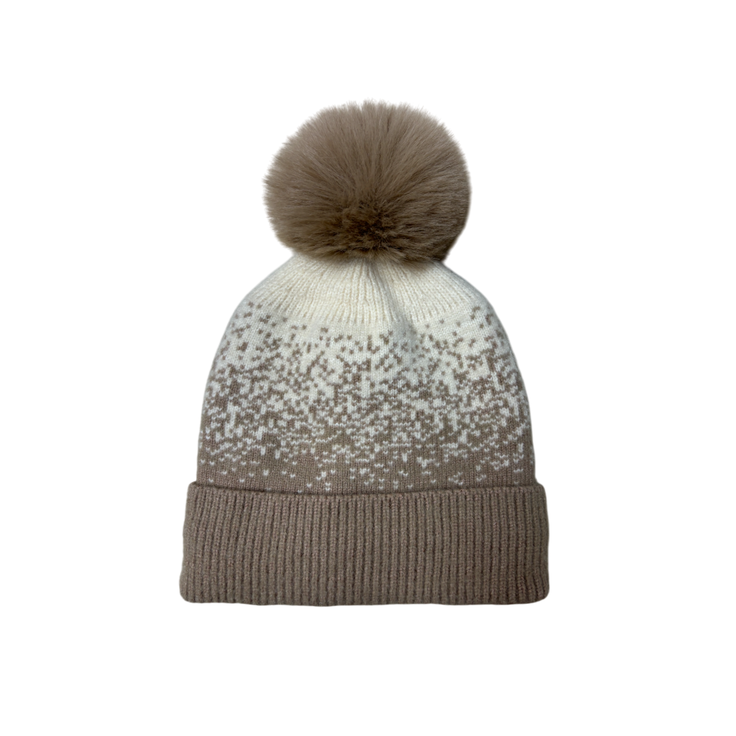 IGO2507526 Gradient Jacquard Fashion Bobble Hat